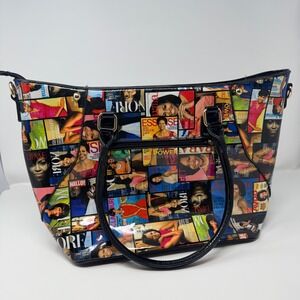 Michelle Obama Magazine Covers College Tote Bag Womens Heart Print Lining